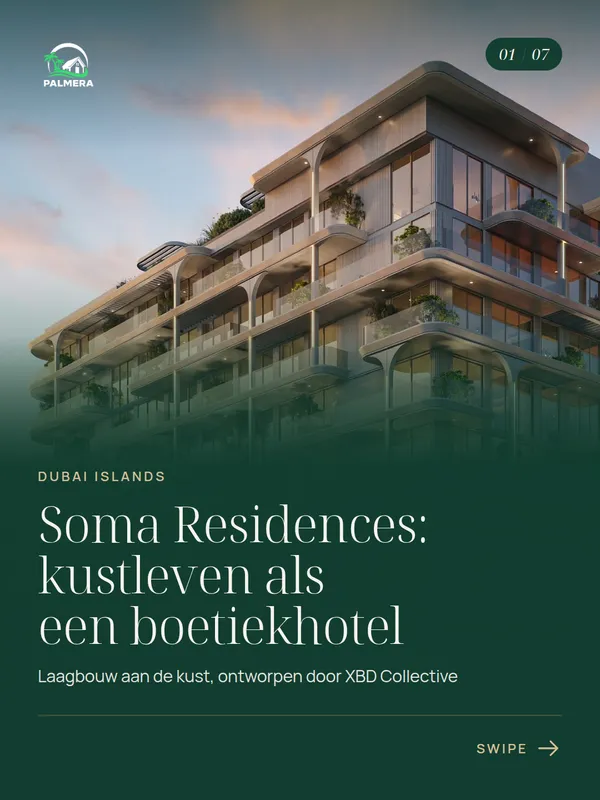Slide 1 van 7 uit een voorbeeldcarrousel voor Soma Residences