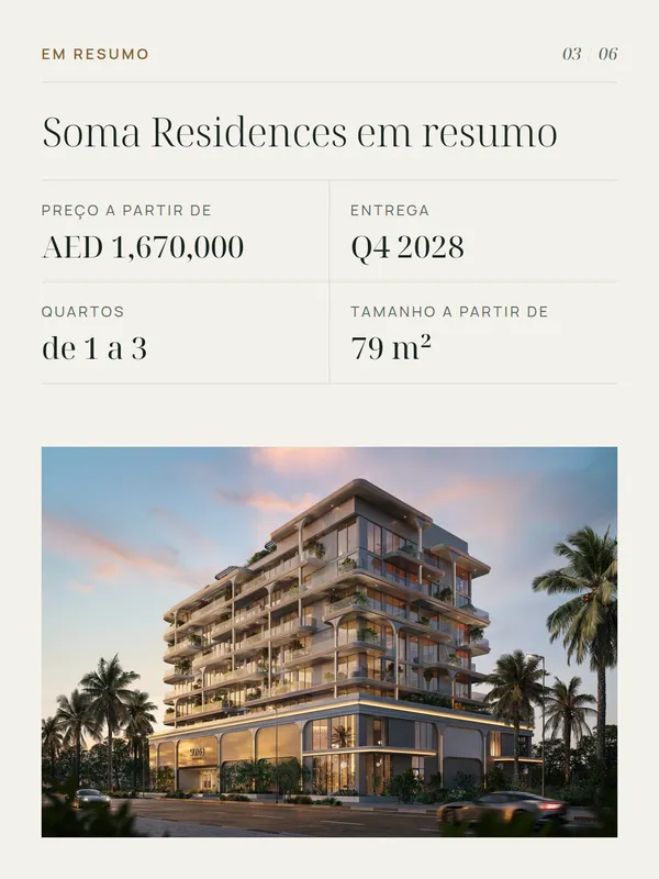 Slide 3 de 6 do carrossel de exemplo do Soma Residences