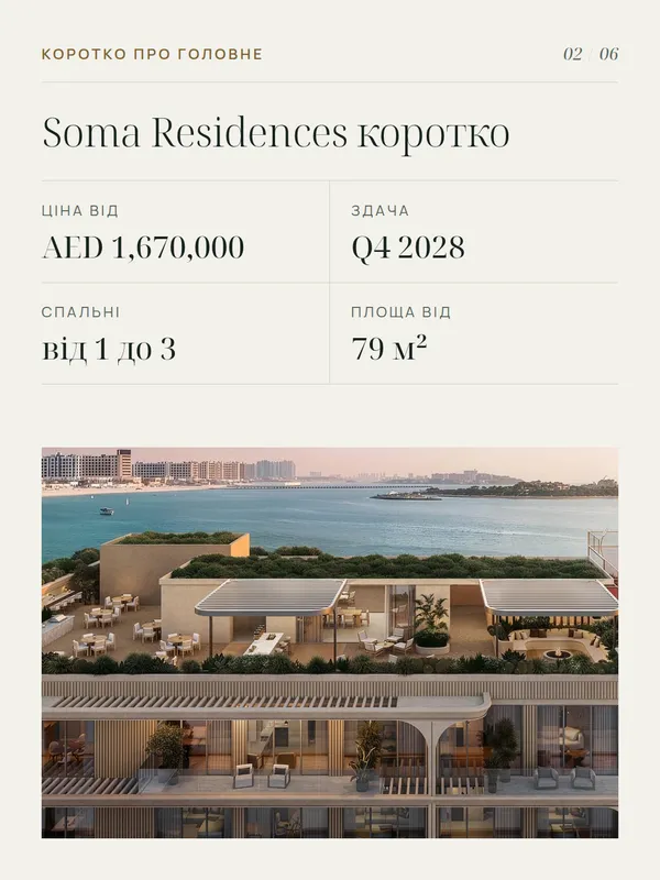 Слайд 2 з 6 у прикладі каруселі для Soma Residences