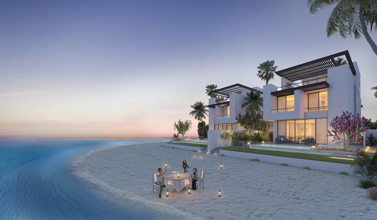A beachfront villa at Sun Island