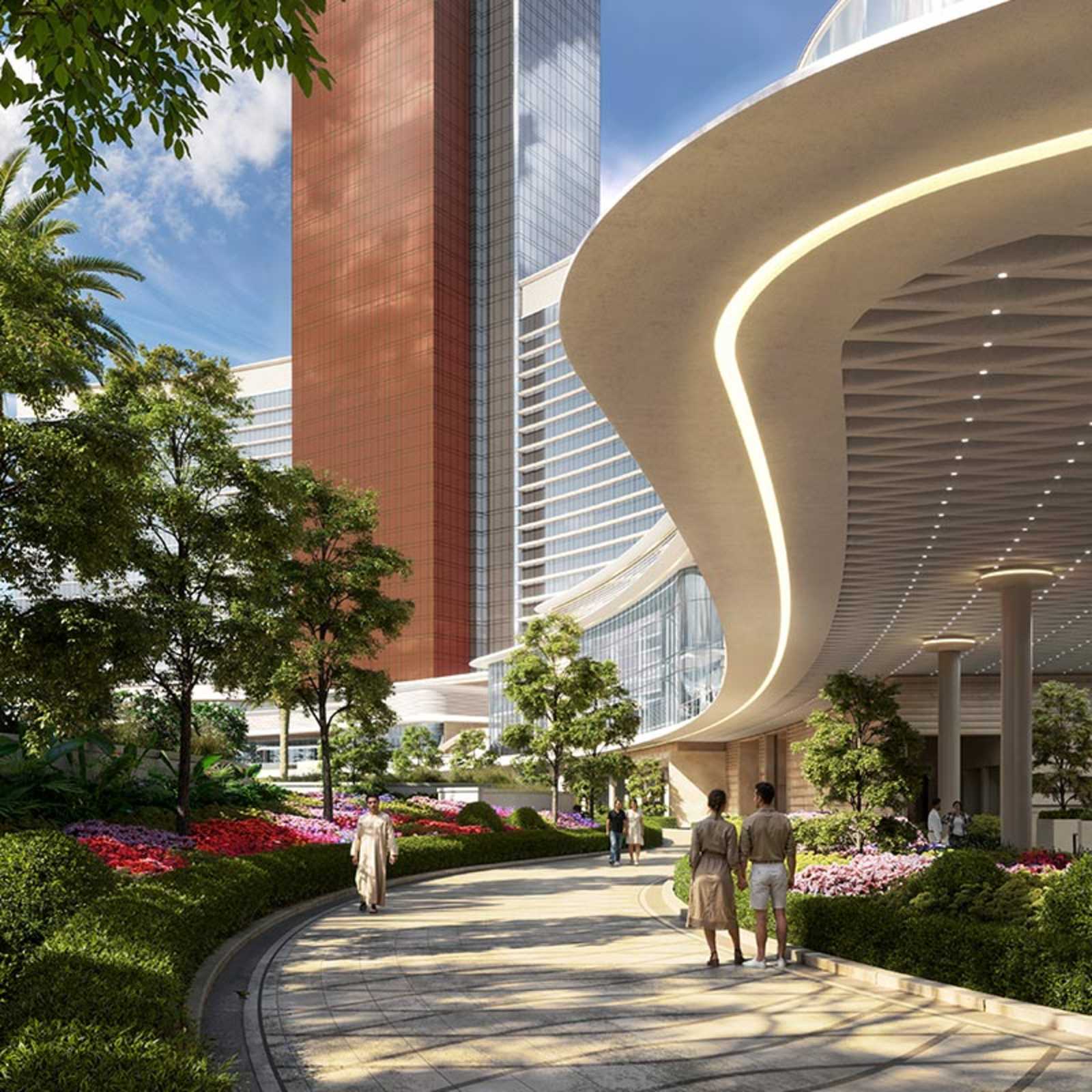 Wynn Al Marjan Island — poolside promenade