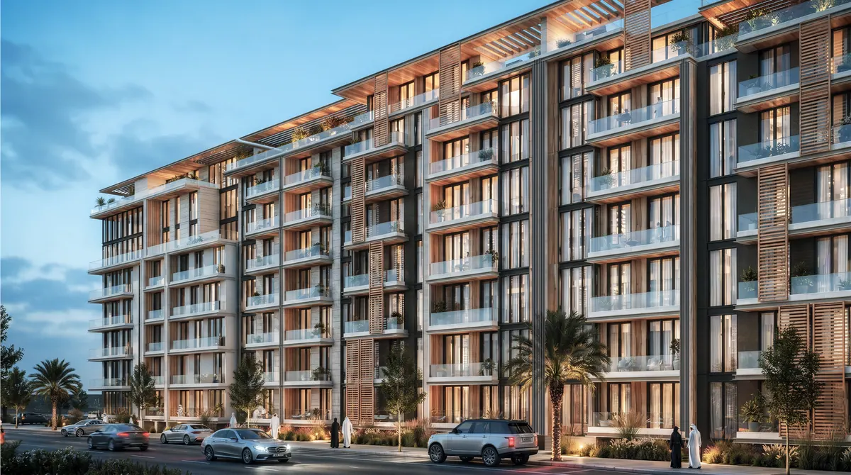Straßenansicht der Padel Living Residences an der King Abdulaziz Road, Dschidda