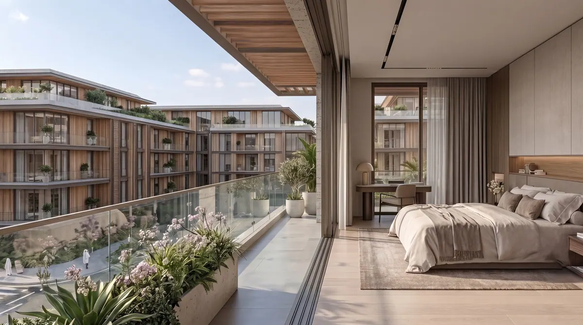 Stadtblick aus einem Apartment der Padel Living Residences, Dschidda